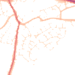 Daytime road noise heatmap for GL18 1RZ