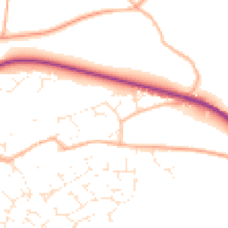 Daytime road noise heatmap for GL18 1SW