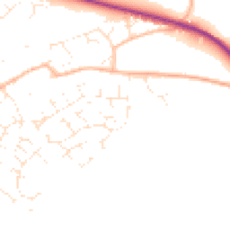 Daytime road noise heatmap for GL18 1TU