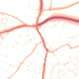 Daytime road noise heatmap for GL18 1TY