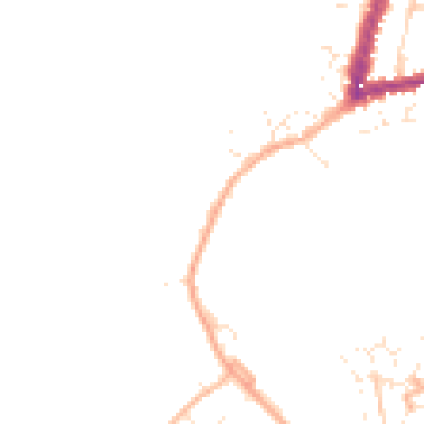 Daytime road noise heatmap for GL20 5SP