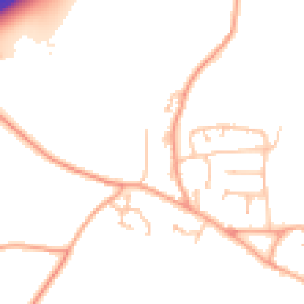 Daytime road noise heatmap for GL20 6DD