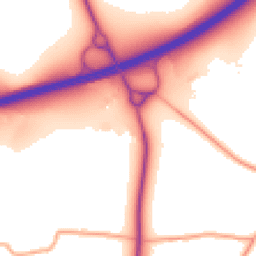 Daytime road noise heatmap for GL20 6HG