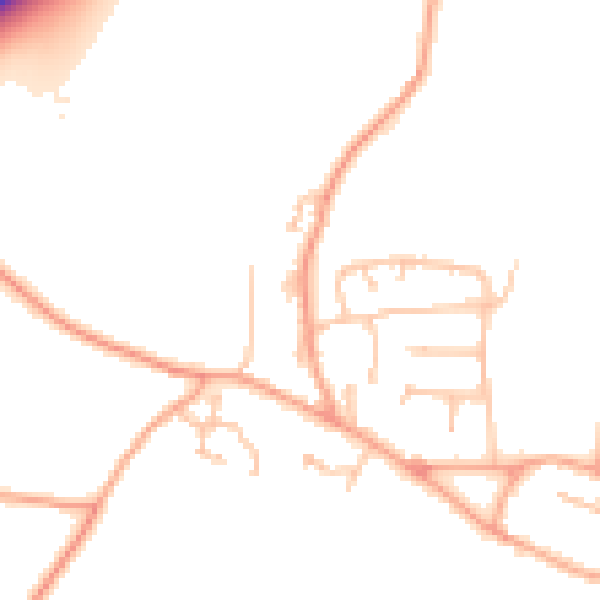 Daytime road noise heatmap for GL20 6JP