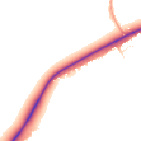 Daytime road noise heatmap for GL20 7AL