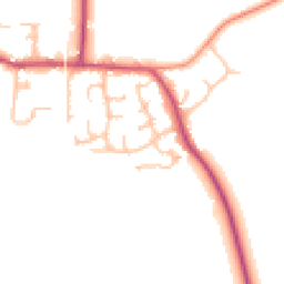Daytime road noise heatmap for GL20 7NQ