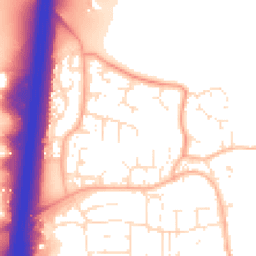 Daytime road noise heatmap for GL20 8RE
