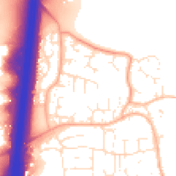 Daytime road noise heatmap for GL20 8RQ