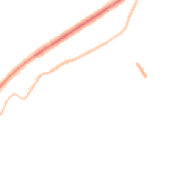 Night-time road noise heatmap for GL4 6YS