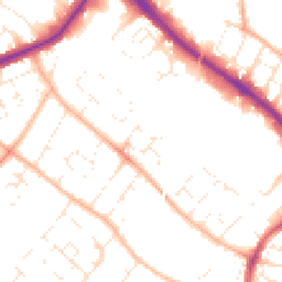 Daytime road noise heatmap for GL51 8NY
