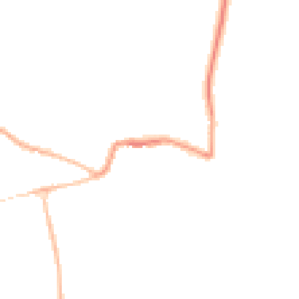 Night-time road noise heatmap for GL52 3AT