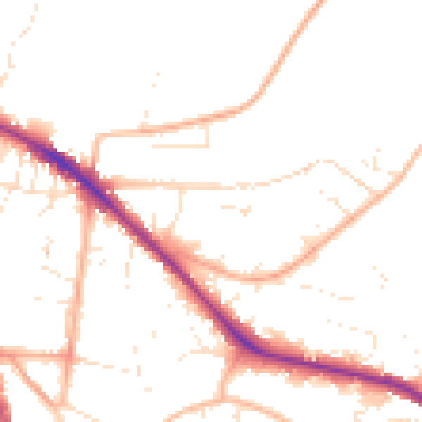 Daytime road noise heatmap for GL52 6LL