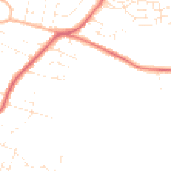 Daytime road noise heatmap for GL52 6NZ
