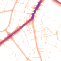 Daytime road noise heatmap for GL53 0DT