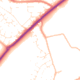 Daytime road noise heatmap for GL53 0PZ