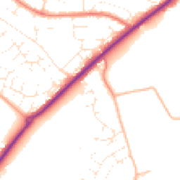 Daytime road noise heatmap for GL53 0QB