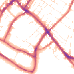 Daytime road noise heatmap for GL53 7SF