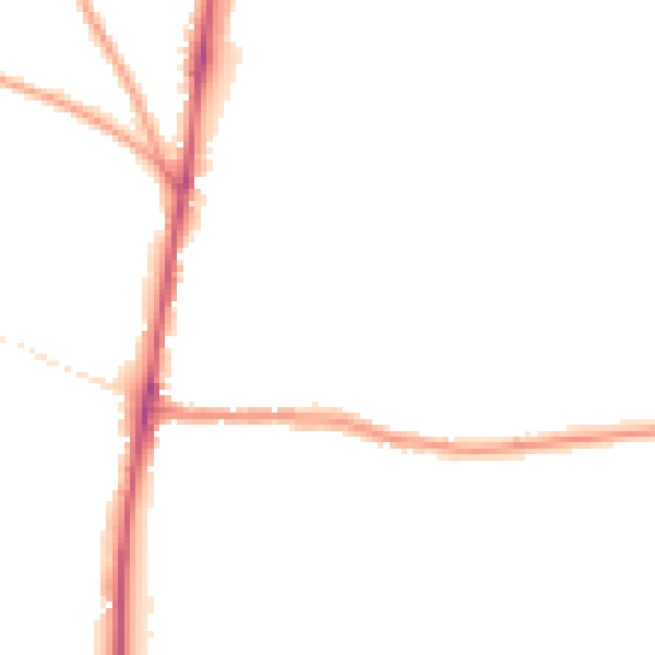 Night-time road noise heatmap for GL54 1DB