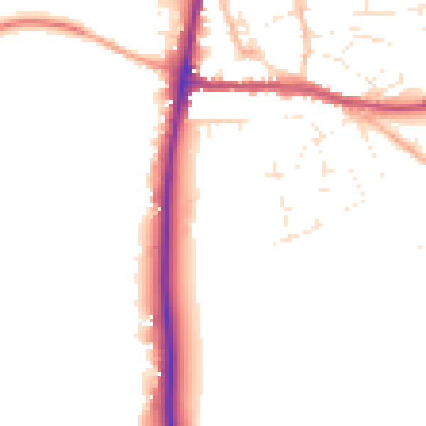 Daytime road noise heatmap for GL54 1FN