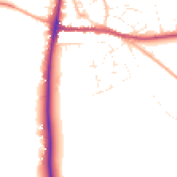 Daytime road noise heatmap for GL54 1FR