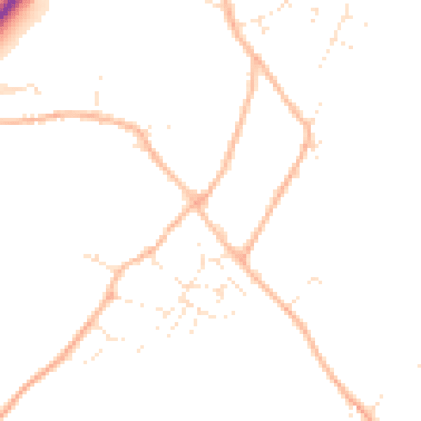Daytime road noise heatmap for GL54 2AN