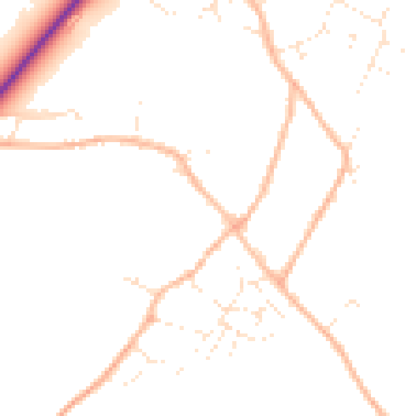 Daytime road noise heatmap for GL54 2AP