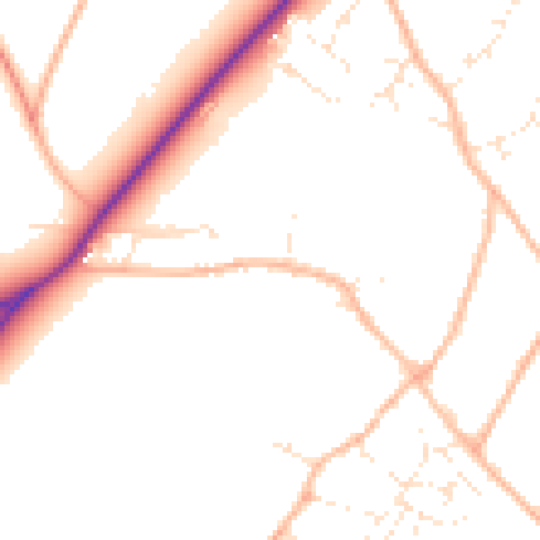 Daytime road noise heatmap for GL54 2AR