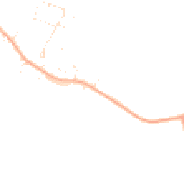 Daytime road noise heatmap for GL54 2DZ