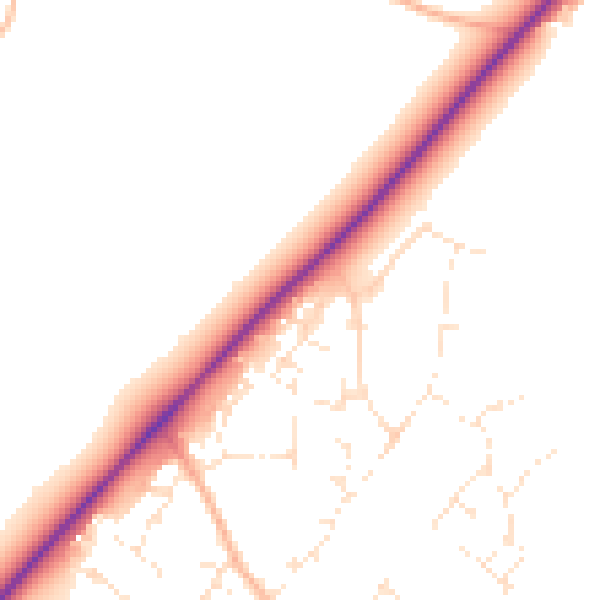 Daytime road noise heatmap for GL54 2GE