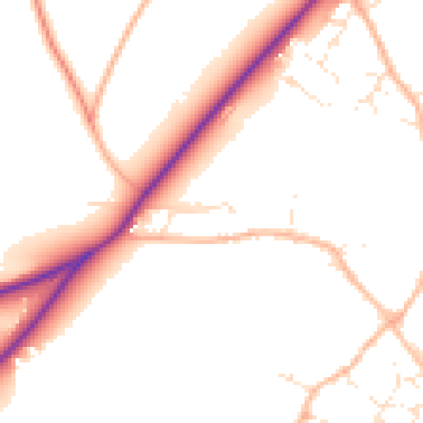 Daytime road noise heatmap for GL54 2PR