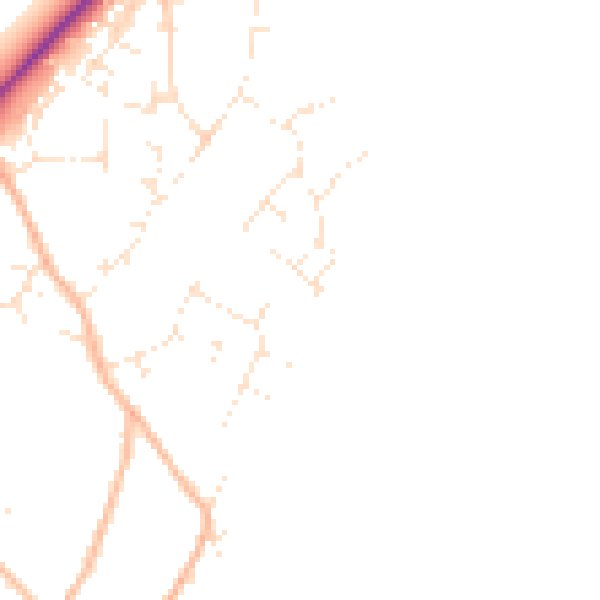 Daytime road noise heatmap for GL54 2PZ