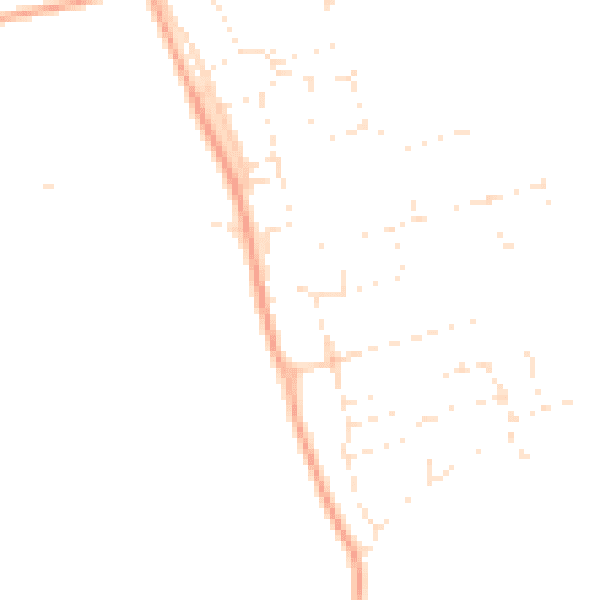 Daytime road noise heatmap for GL54 2QX