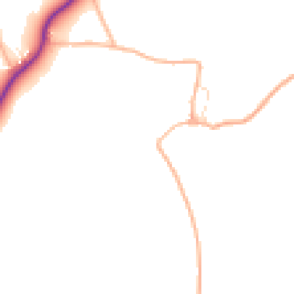 Daytime road noise heatmap for GL54 3LD