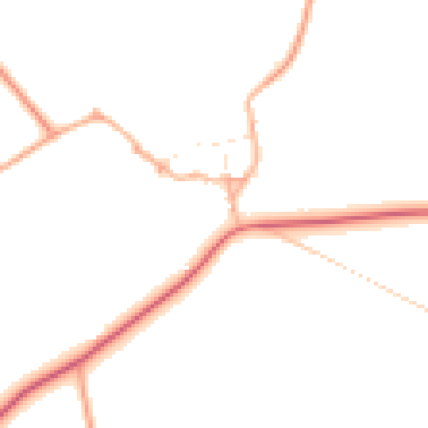 Daytime road noise heatmap for GL54 3QP