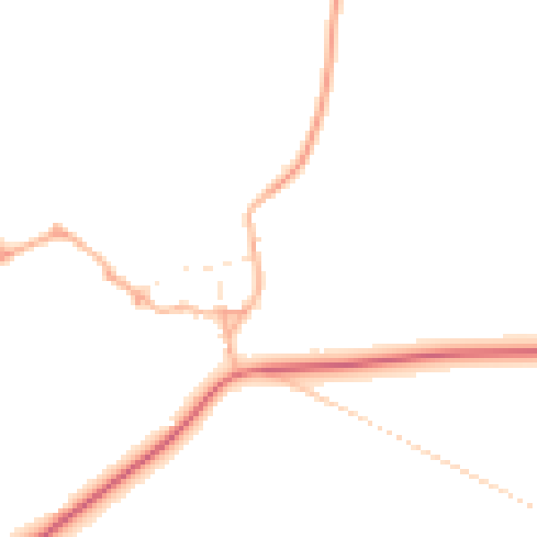 Daytime road noise heatmap for GL54 3QS