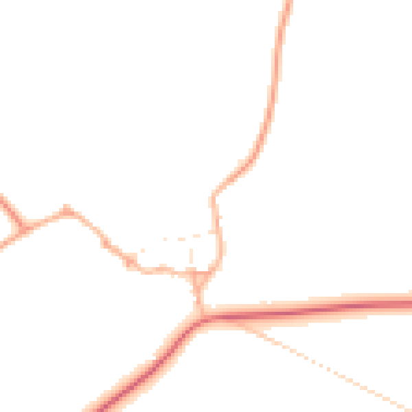Daytime road noise heatmap for GL54 3QU
