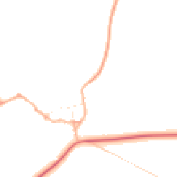 Daytime road noise heatmap for GL54 3QW