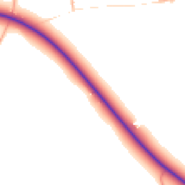 Daytime road noise heatmap for GL54 4DN