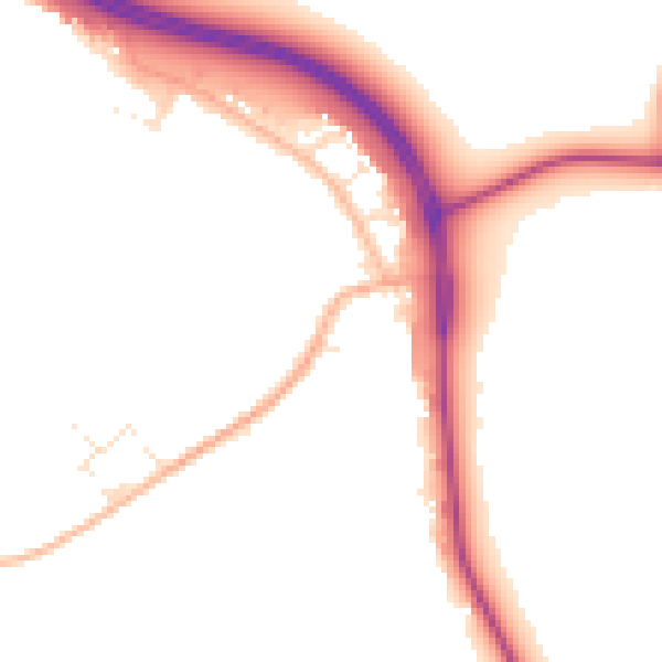 Daytime road noise heatmap for GL54 4HR