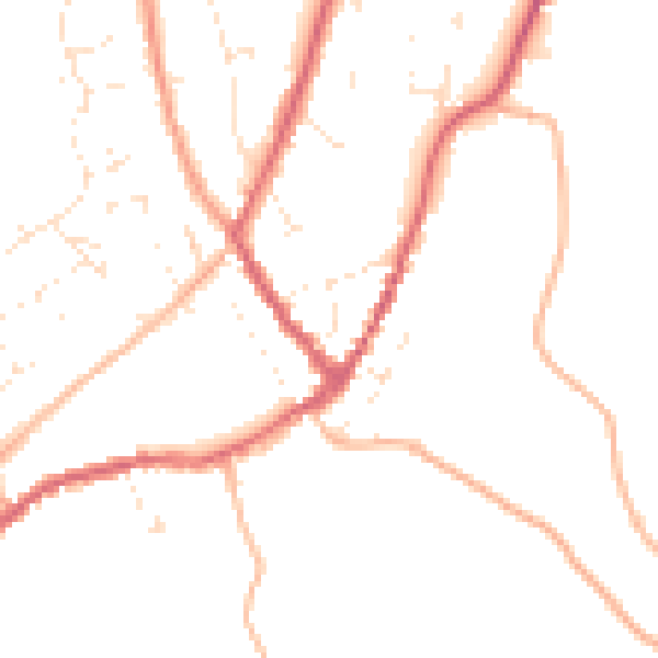 Daytime road noise heatmap for GL54 5HY