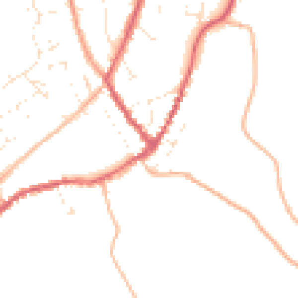 Daytime road noise heatmap for GL54 5LJ