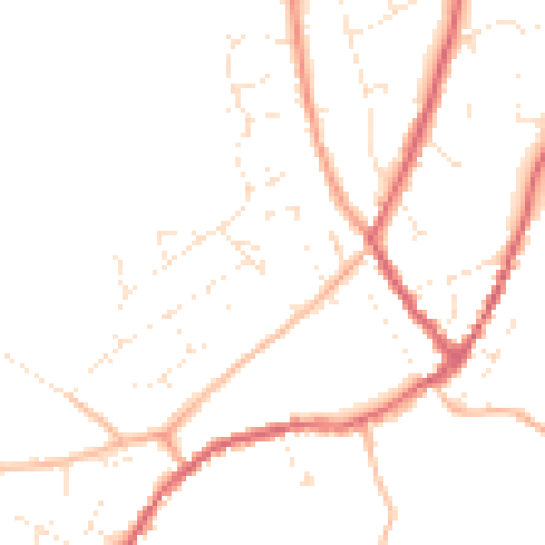 Daytime road noise heatmap for GL54 5QA