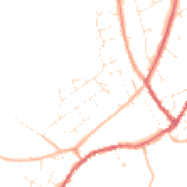 Daytime road noise heatmap for GL54 5QE