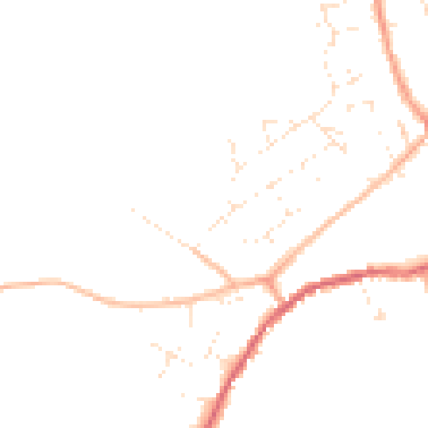 Daytime road noise heatmap for GL54 5QX