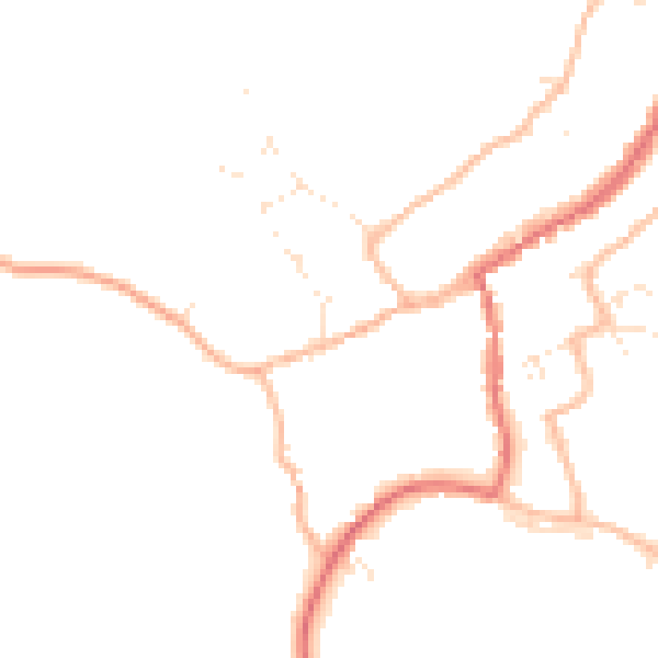 Daytime road noise heatmap for GL55 6BG
