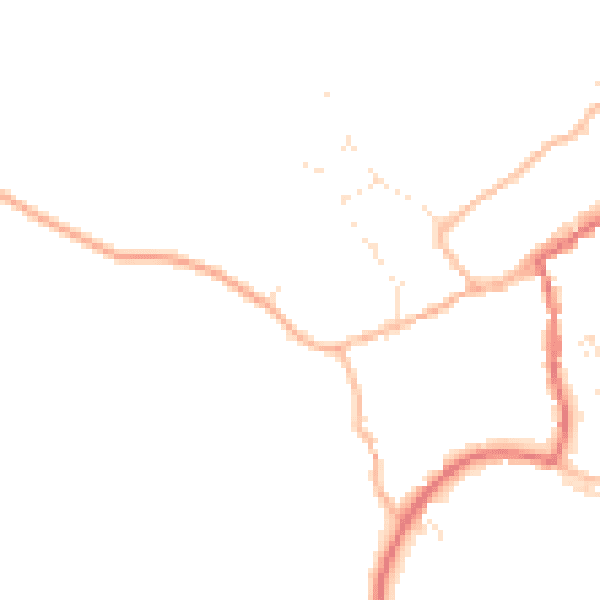 Daytime road noise heatmap for GL55 6BH