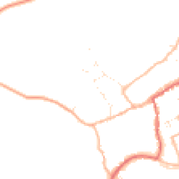 Daytime road noise heatmap for GL55 6BN