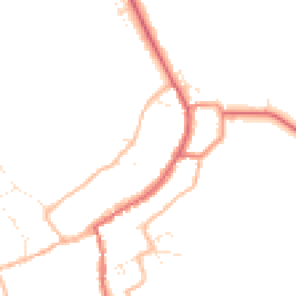 Daytime road noise heatmap for GL55 6BU