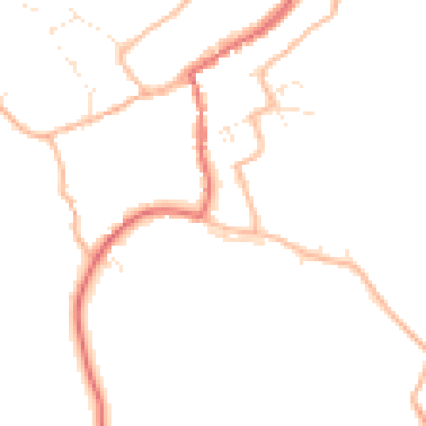 Daytime road noise heatmap for GL55 6DN
