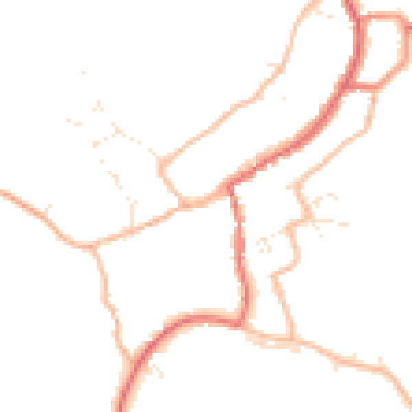 Daytime road noise heatmap for GL55 6DY